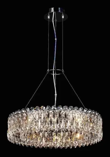 Люстра подвесная хрустальная LIRICA SP10 D610 CHROME/GOLD-TRANSPARENT Crystal Lux прозрачная на 10 ламп, основание хром в стиле классический фото 2 Люстра подвесная хрустальная LIRICA SP10 D610 CHROME/GOLD-TRANSPARENT Crystal Lux прозрачная на 10 ламп, основание хром в стиле классический фото 2